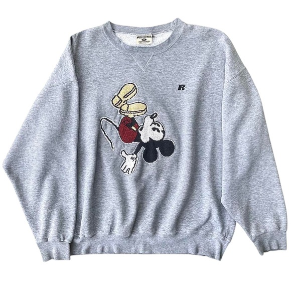 Russell Athletic Sweaters - Vintage 90s Russell Athletic Mickey Mouse Oversized Unisex Crewneck Sweatshirt